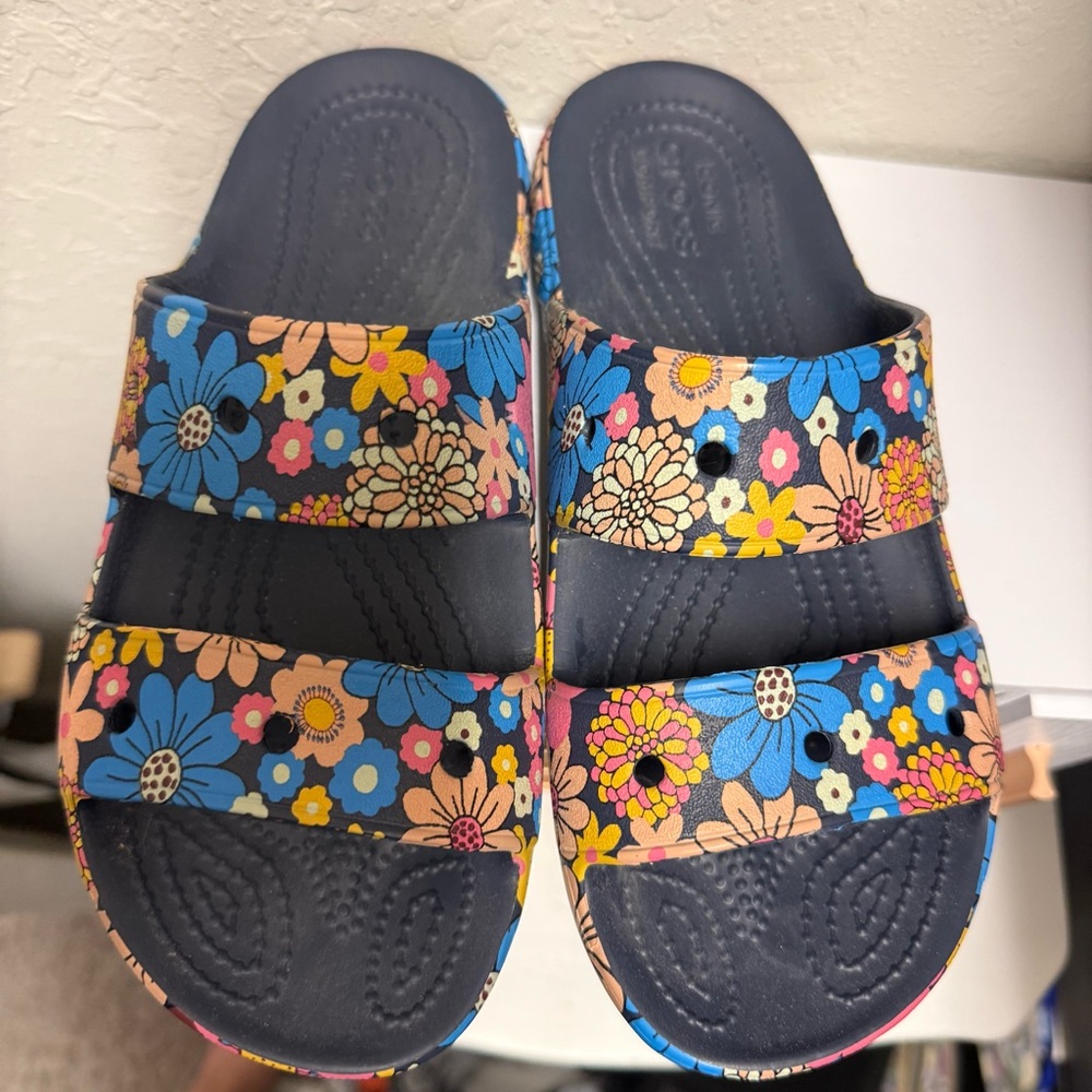 CROCS Floral Sandals Double Strap